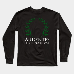 Fortune Favors The Bold Motivational Classical Greek Roman Long Sleeve T-Shirt